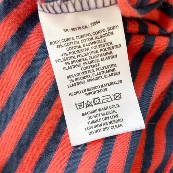 Anthropologie T.L.A Red Cotton Blend Striped Long Sleeves Top Size X-Large - Picture 14 of 15